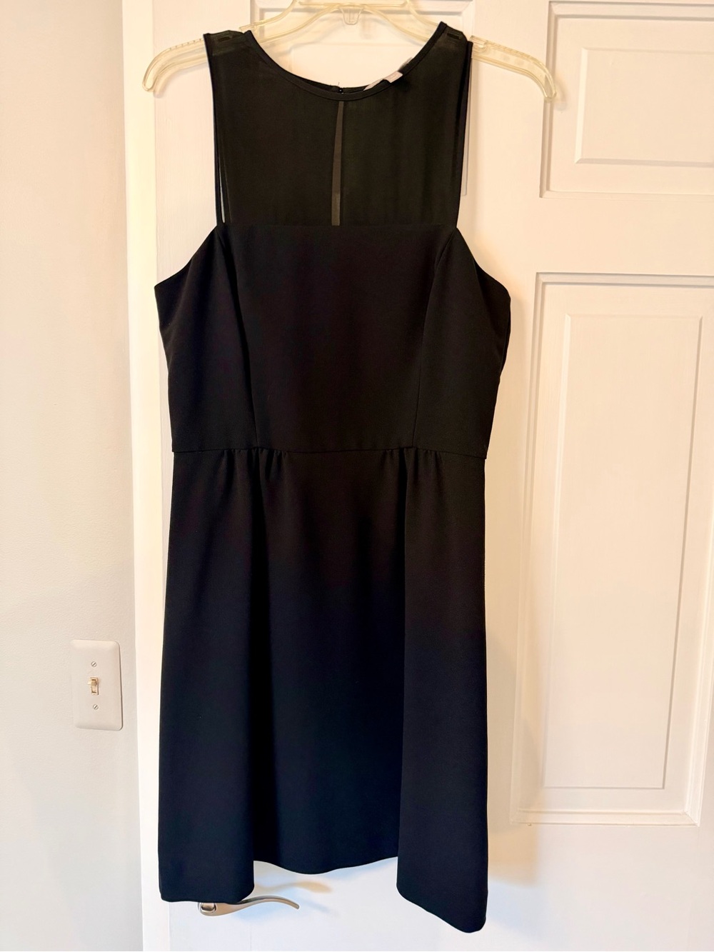 Banana Republic Black Dress with Sheer Top - Size 10
